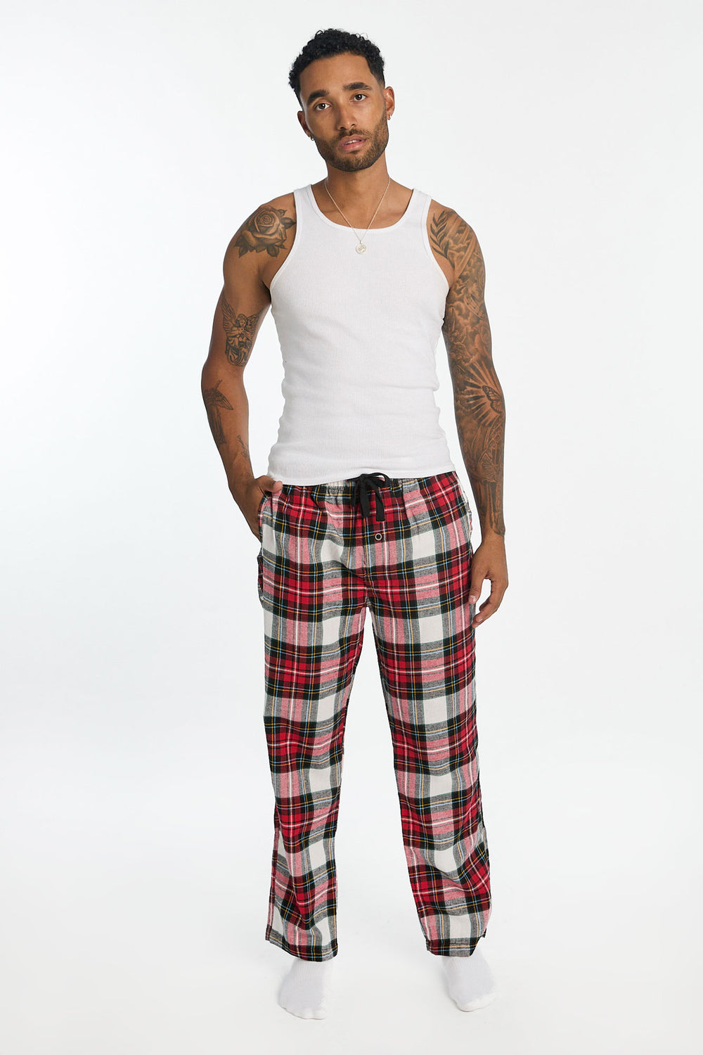 Pantalon de pyjama classique à carreaux tartan homme Pantalon de pyjama classique à carreaux tartan homme