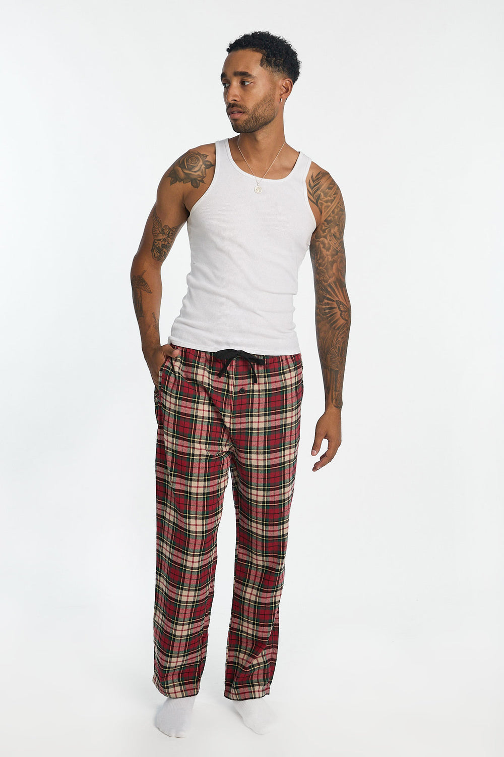 Pantalon de pyjama classique à carreaux tartan homme Pantalon de pyjama classique à carreaux tartan homme