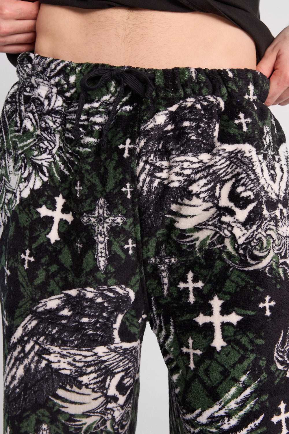 Pantalon de pyjama à imprimé de crânes ailés Arsenic Pantalon de pyjama à imprimé de crânes ailés Arsenic