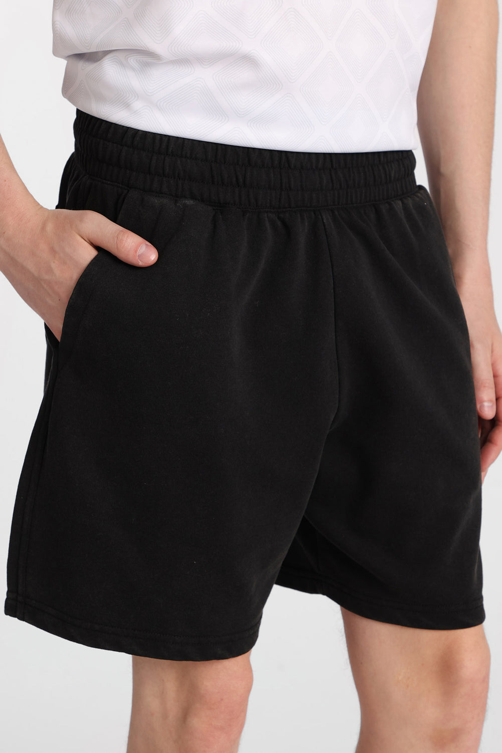 Short en molleton délavé Short en molleton délavé