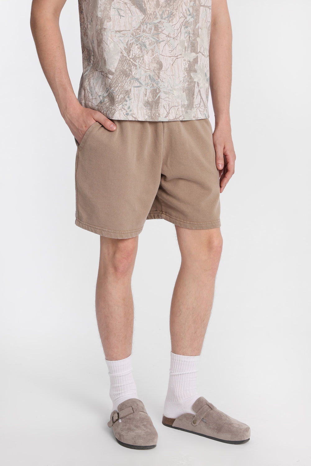 Short en molleton délavé Short en molleton délavé
