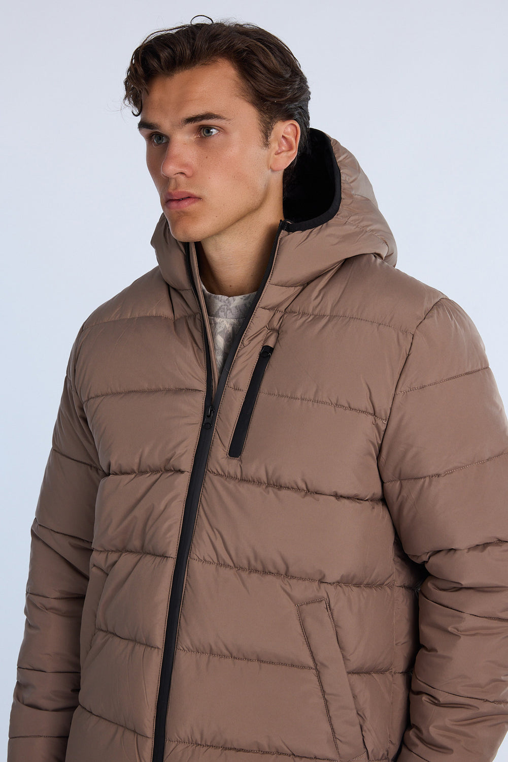 Mens Zip-Up Puffer Jacket Mens Zip-Up Puffer Jacket