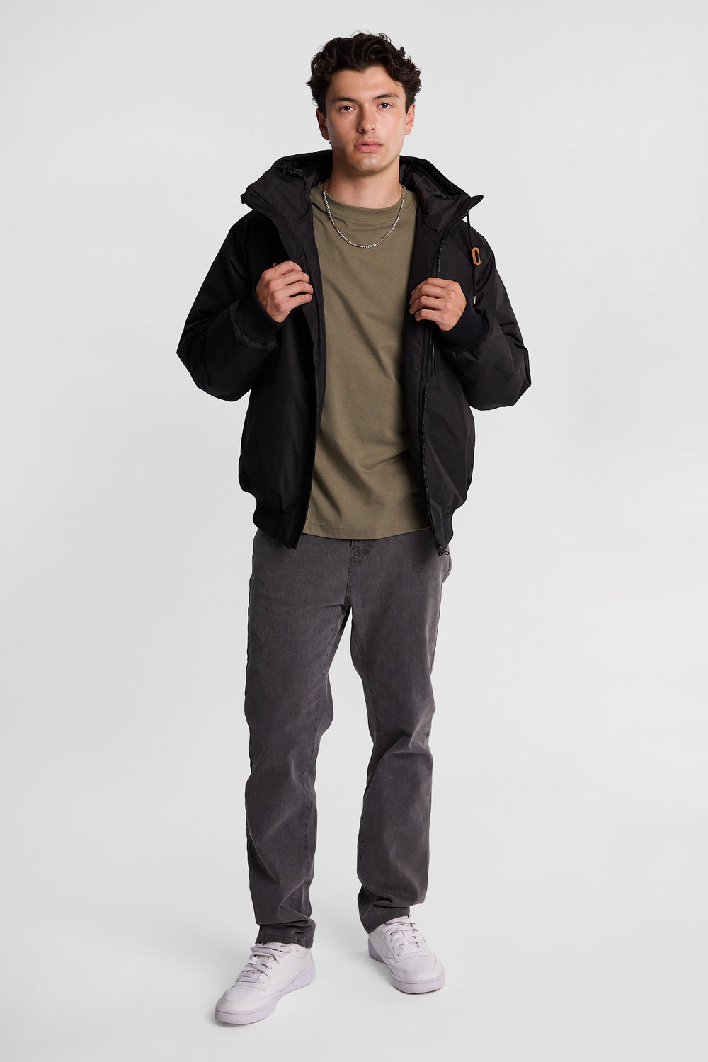 North Western Hooded Raglan Bomber Jacket North Western Hooded Raglan Bomber Jacket