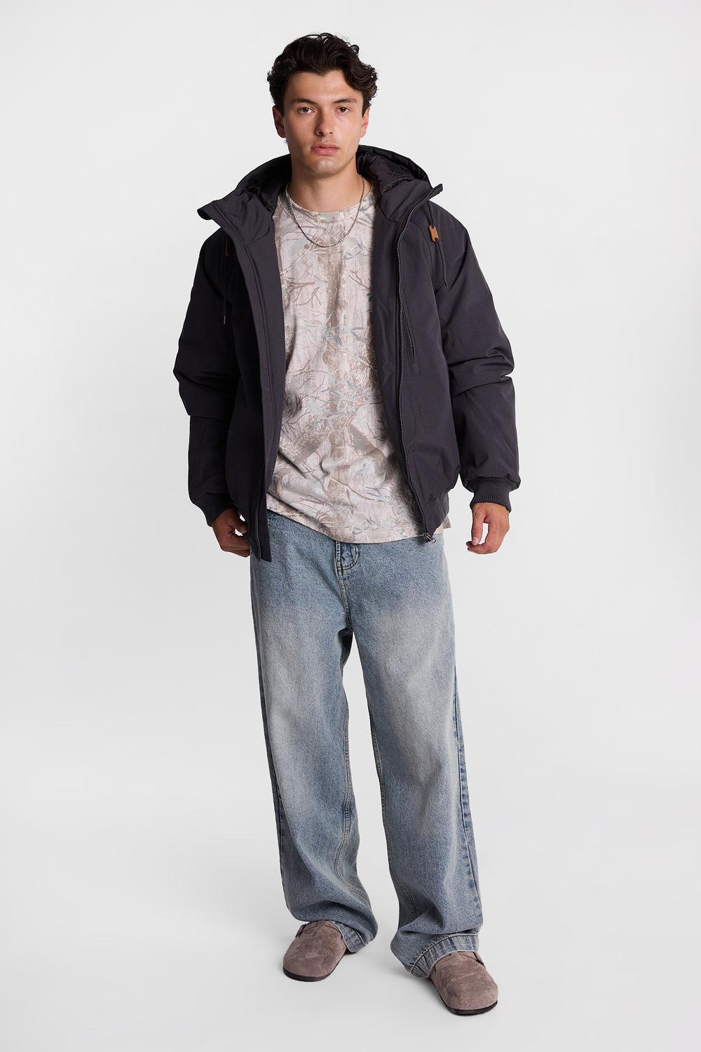 North Western Hooded Raglan Bomber Jacket North Western Hooded Raglan Bomber Jacket