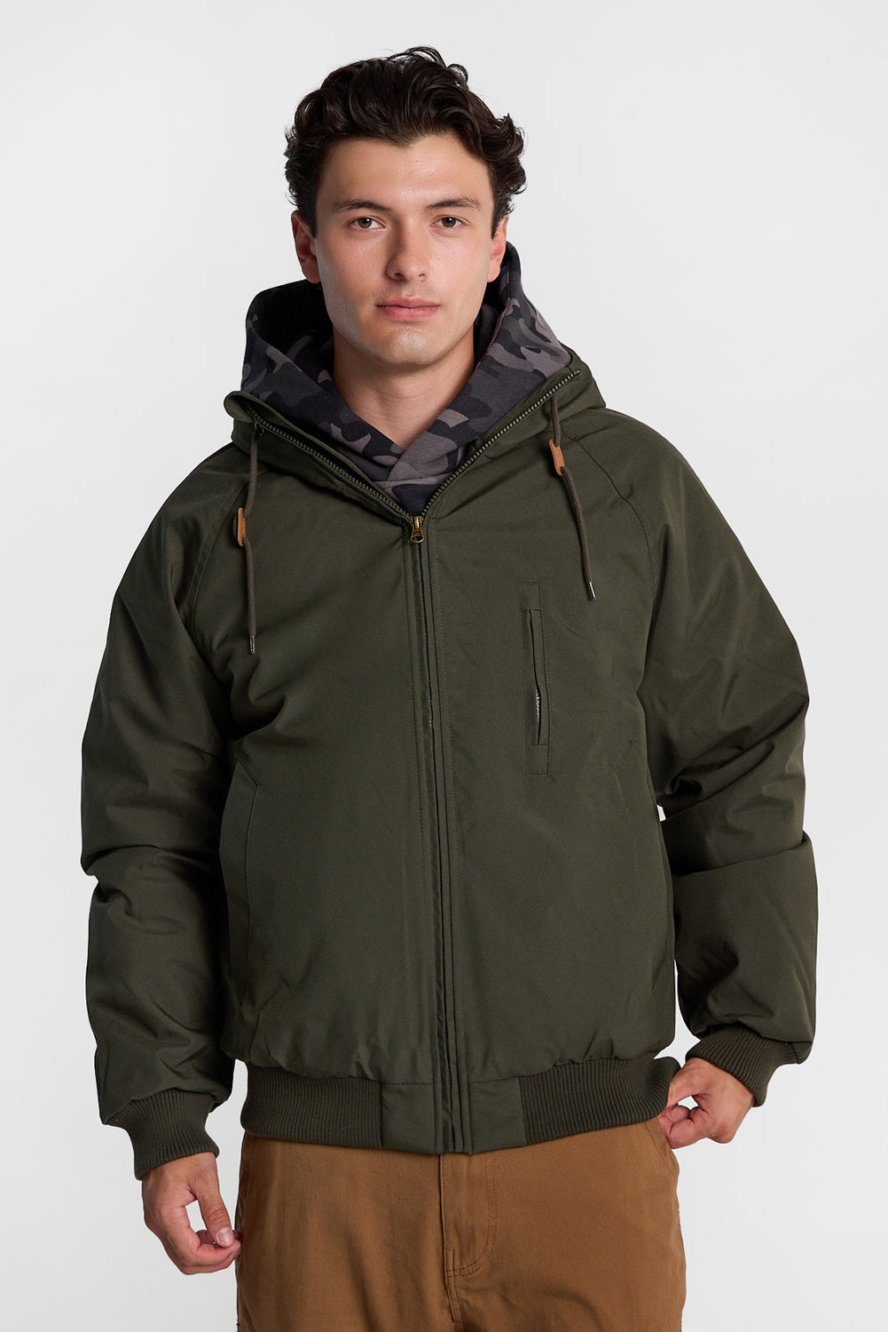 North Western Hooded Raglan Bomber Jacket North Western Hooded Raglan Bomber Jacket