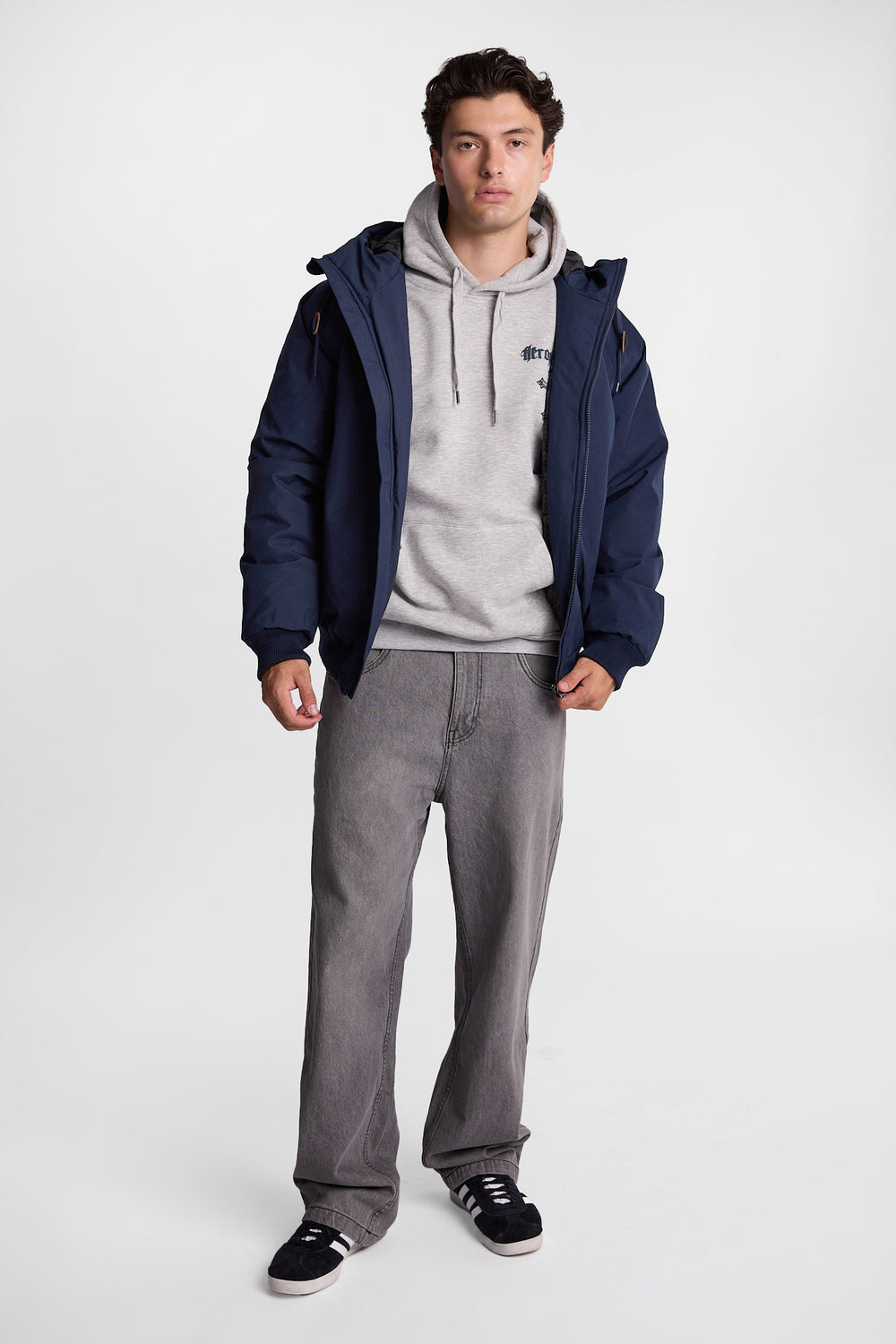 North Western Hooded Raglan Bomber Jacket North Western Hooded Raglan Bomber Jacket