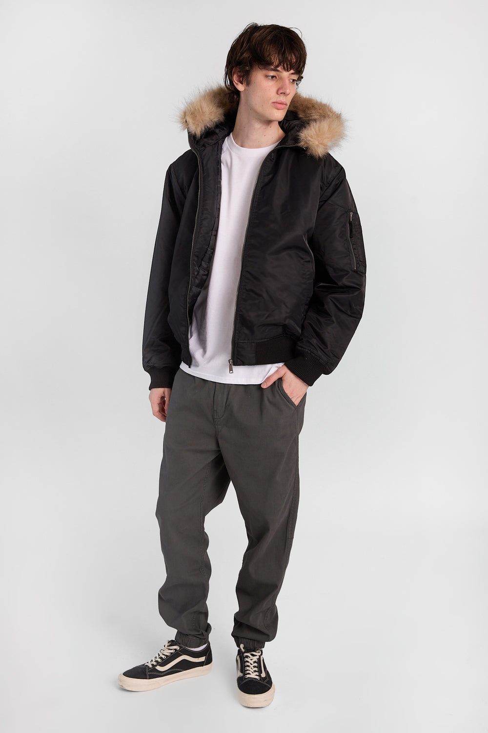 North Western Hooded Bomber Jacket North Western Hooded Bomber Jacket