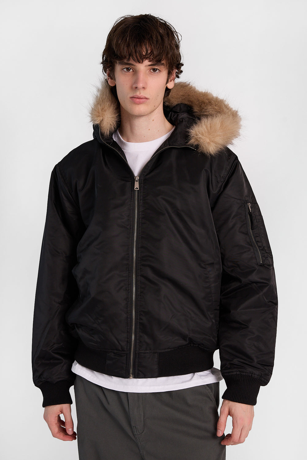 North Western Hooded Bomber Jacket North Western Hooded Bomber Jacket