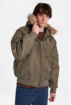 Manteau aviateur à capuchon North Western