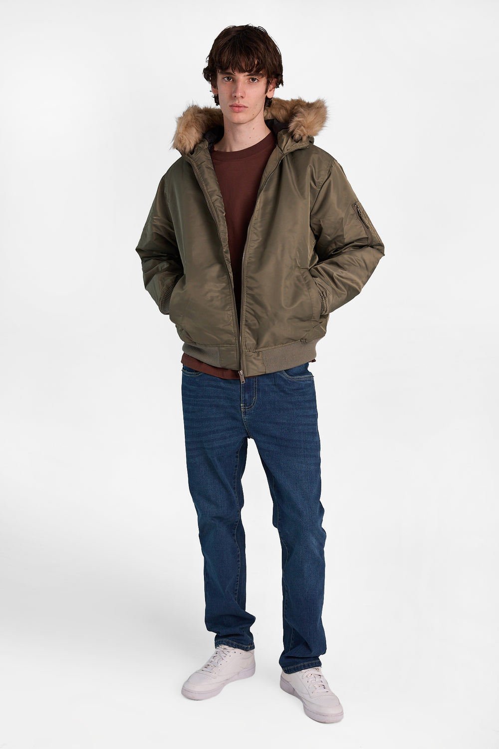 North Western Hooded Bomber Jacket North Western Hooded Bomber Jacket