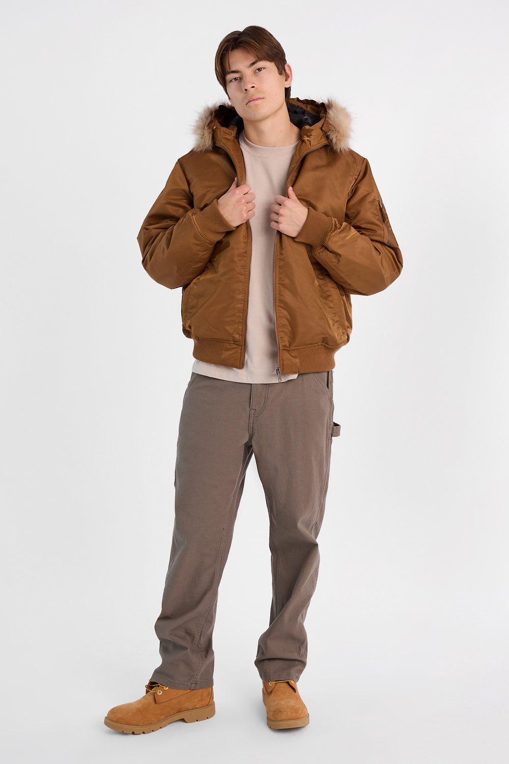 North Western Hooded Bomber Jacket North Western Hooded Bomber Jacket