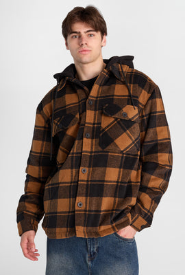 North Western Hooded Flannel Shacket