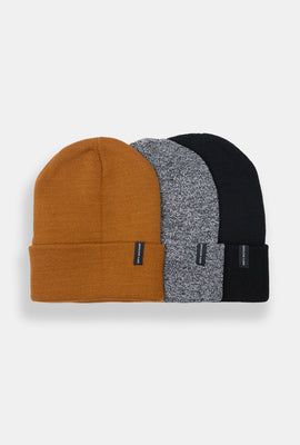 Rolled Cuffed Beanie 3-Pack