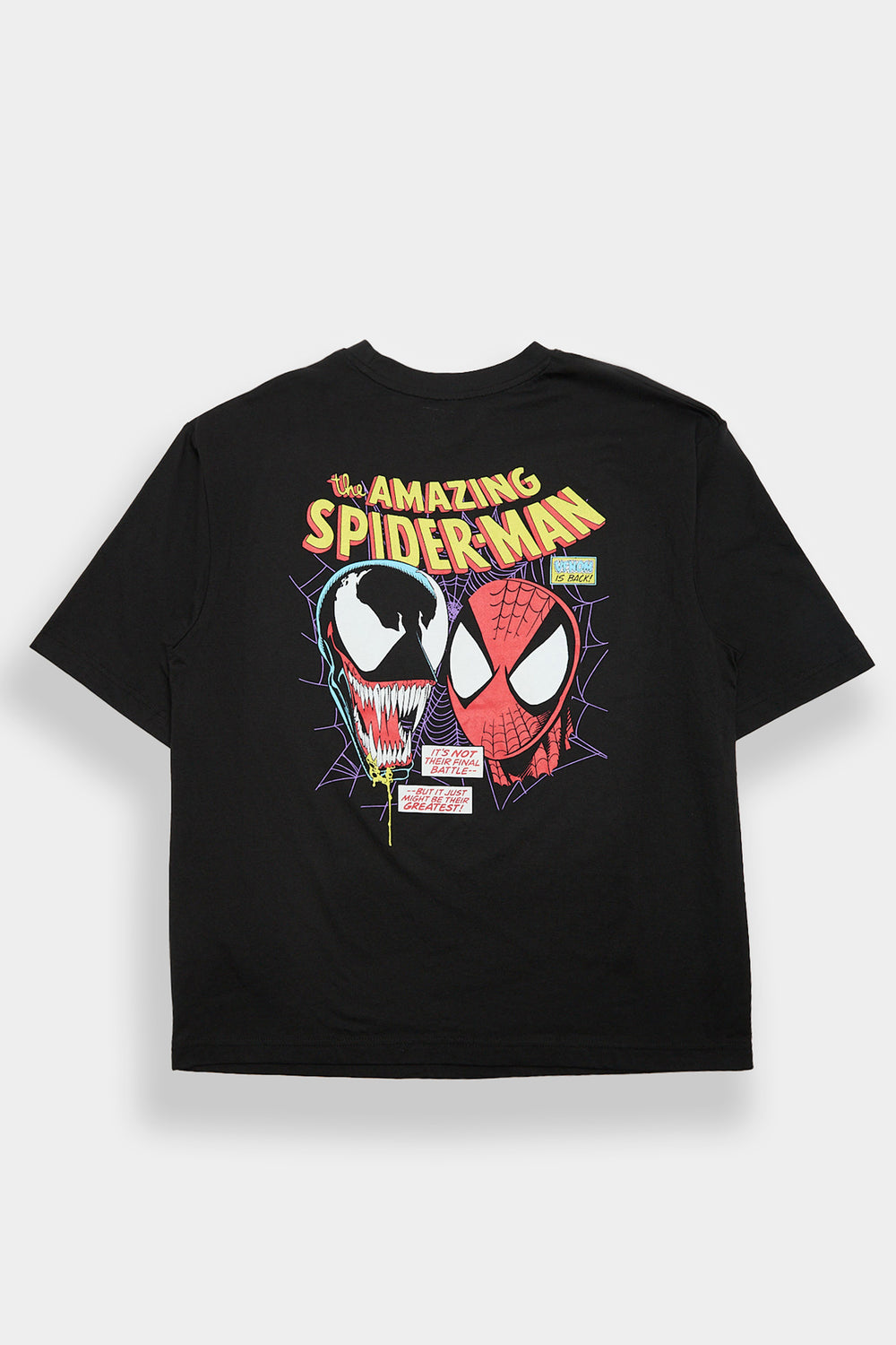 The Amazing Spider-Man & Venom Comic Graphic Oversized Tee The Amazing Spider-Man & Venom Comic Graphic Oversized Tee