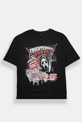 T-shirt surdimensionné imprimé graphique Ghostface Frightening Flakes Cereal