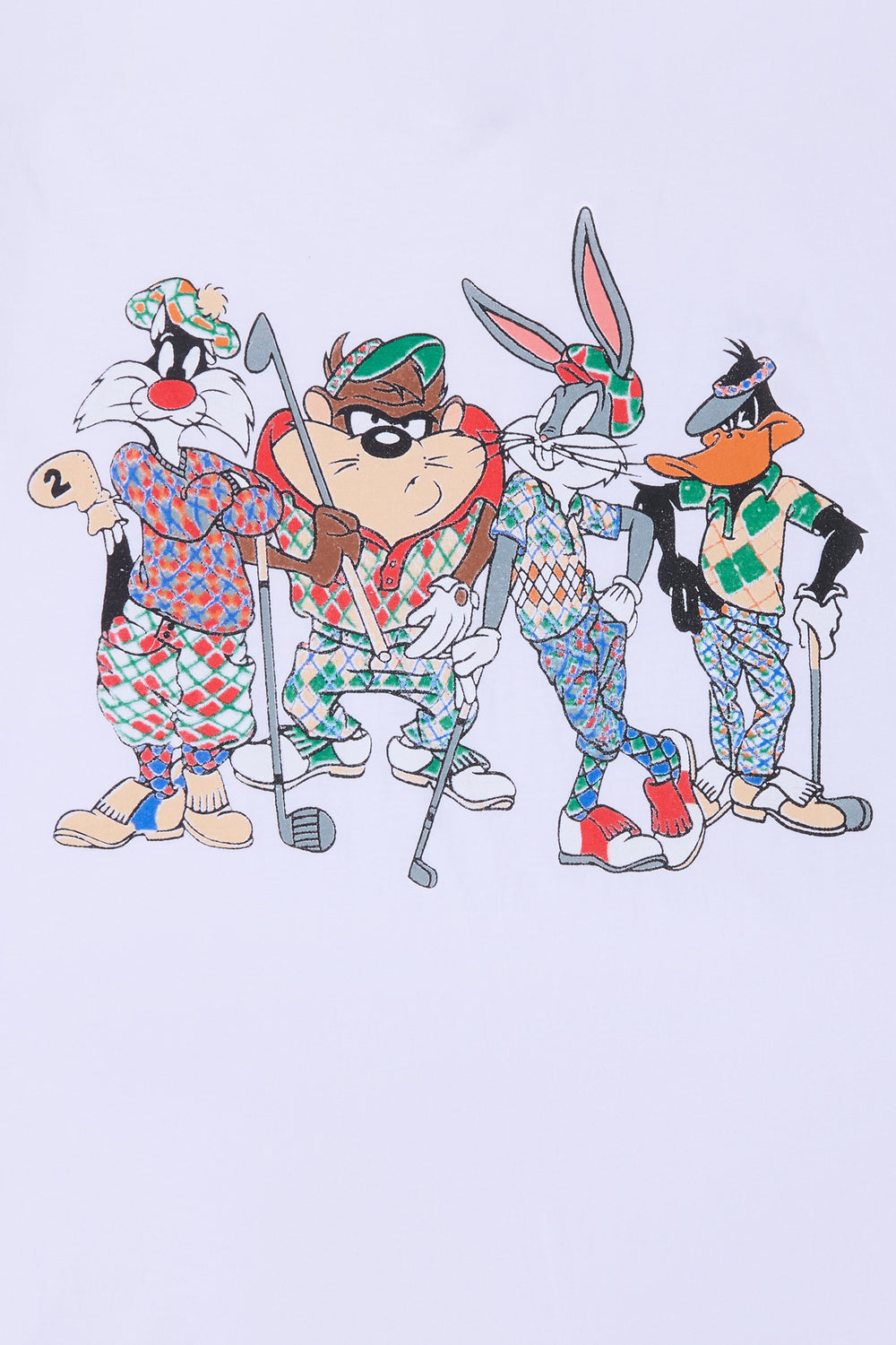 Mens Looney Tunes Golf Squad Graphic T-Shirt Mens Looney Tunes Golf Squad Graphic T-Shirt