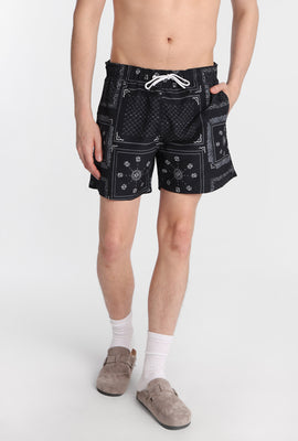 Short de bain à imprimé bandana 5,5 po