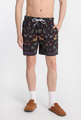Short de bain à imprimé jungle 5,5 po