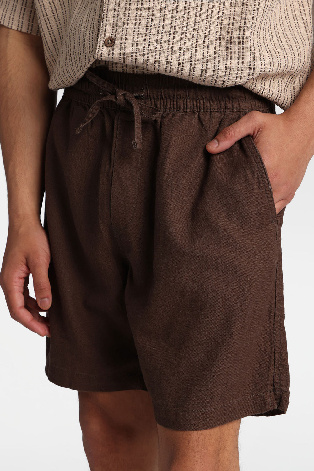 Linen-Blend Mélange Shorts Linen-Blend Mélange Shorts