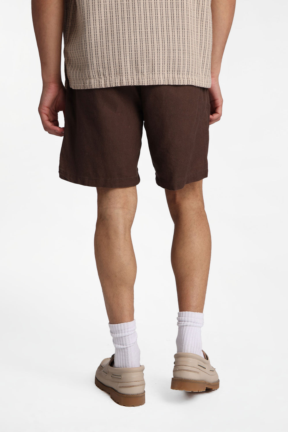 Short texturé en mélange de lin Short texturé en mélange de lin