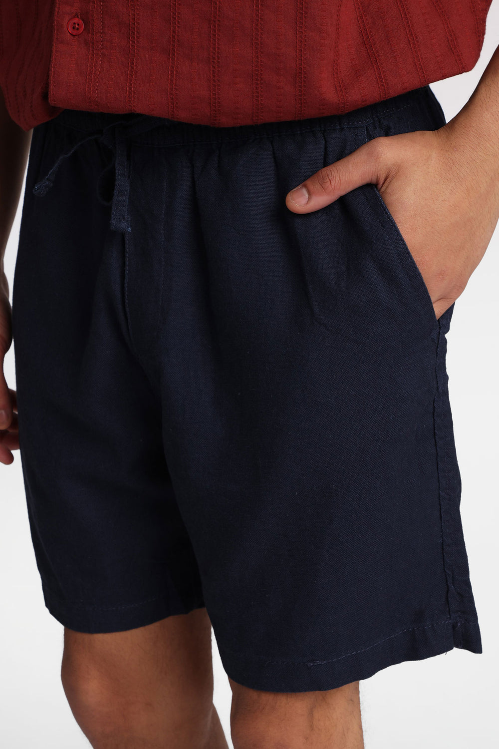 Linen-Blend Mélange Shorts Linen-Blend Mélange Shorts