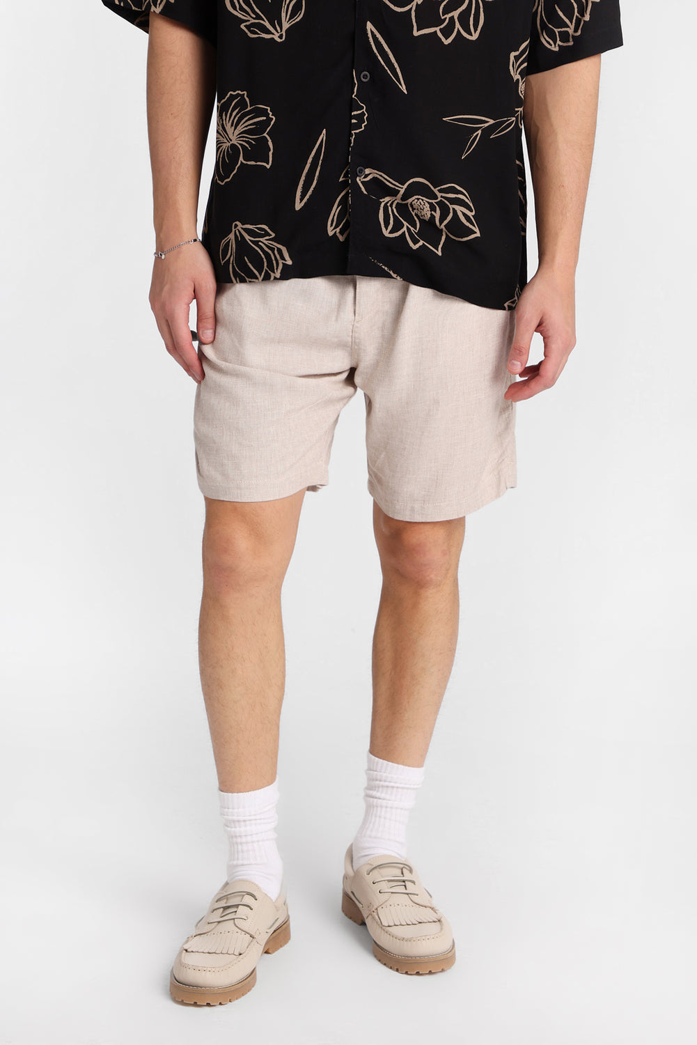 Linen-Blend Shorts 7