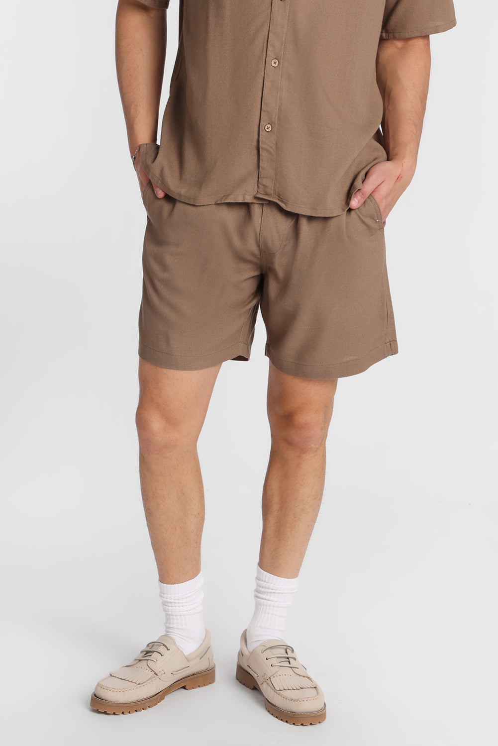 Linen-Blend Shorts 7