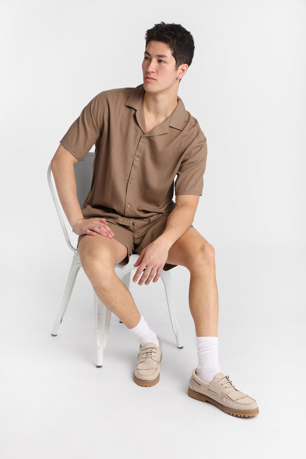 Linen-Blend Shorts 7