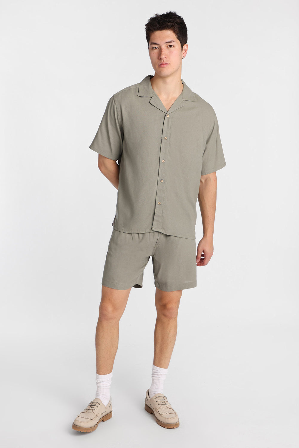Linen-Blend Shorts 7