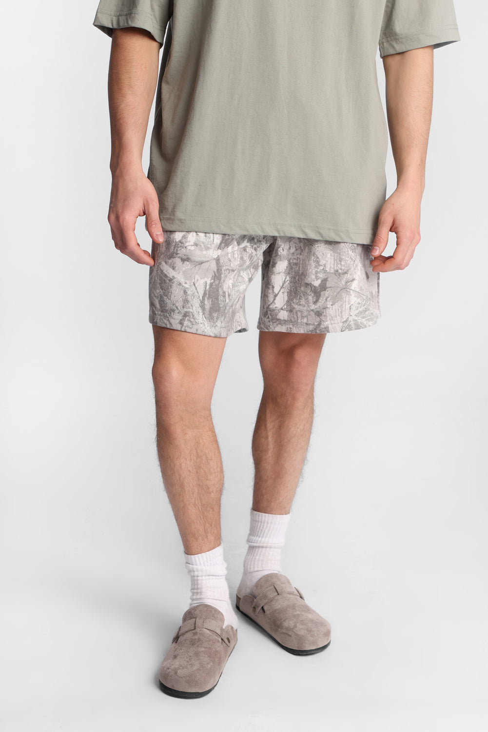 Tree Camouflage Fleece Shorts Tree Camouflage Fleece Shorts
