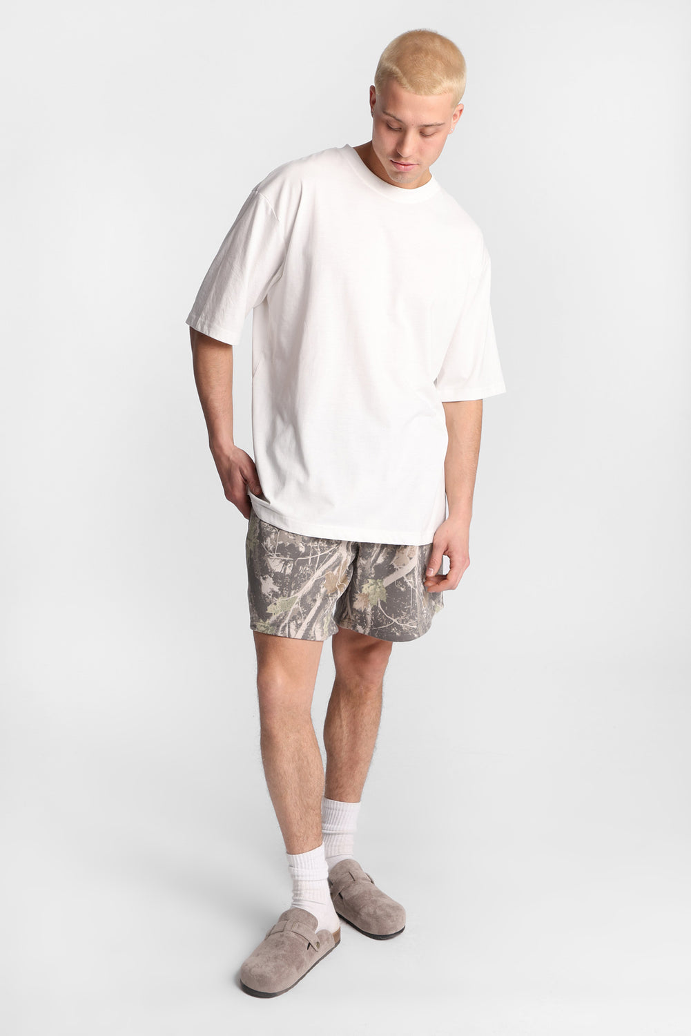 Tree Camouflage Fleece Shorts Tree Camouflage Fleece Shorts