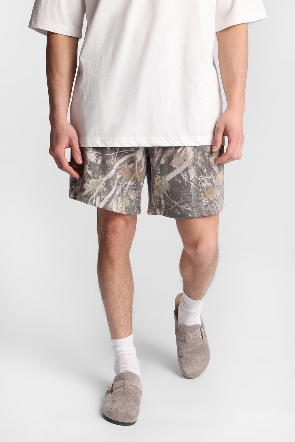 Tree Camouflage Fleece Shorts Tree Camouflage Fleece Shorts