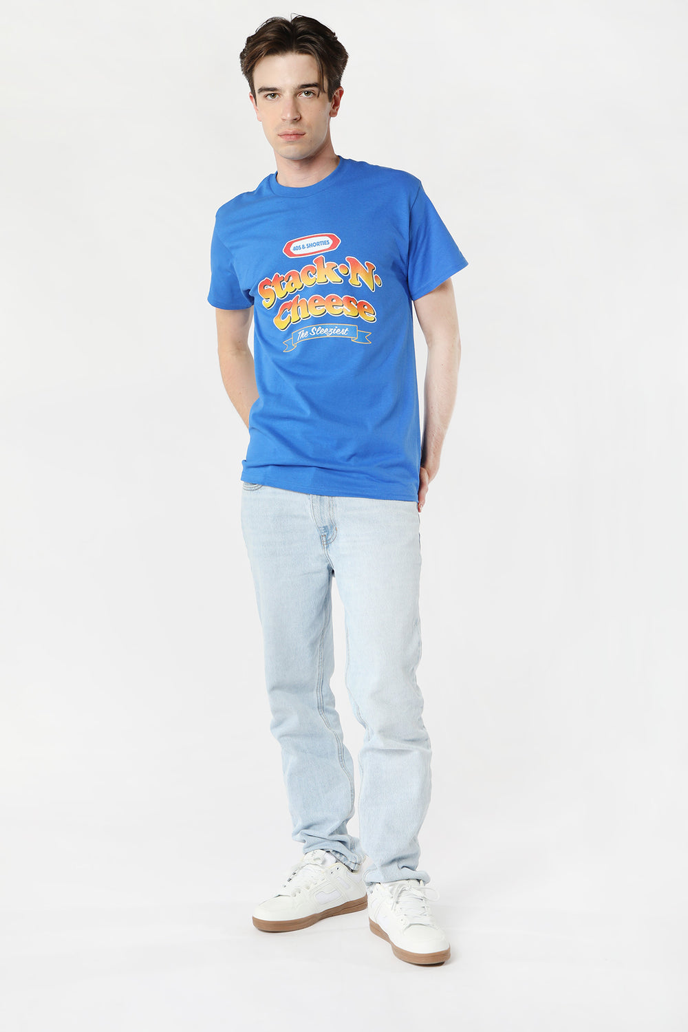 40s & Shorties Stack N Cheese T-Shirt Blue