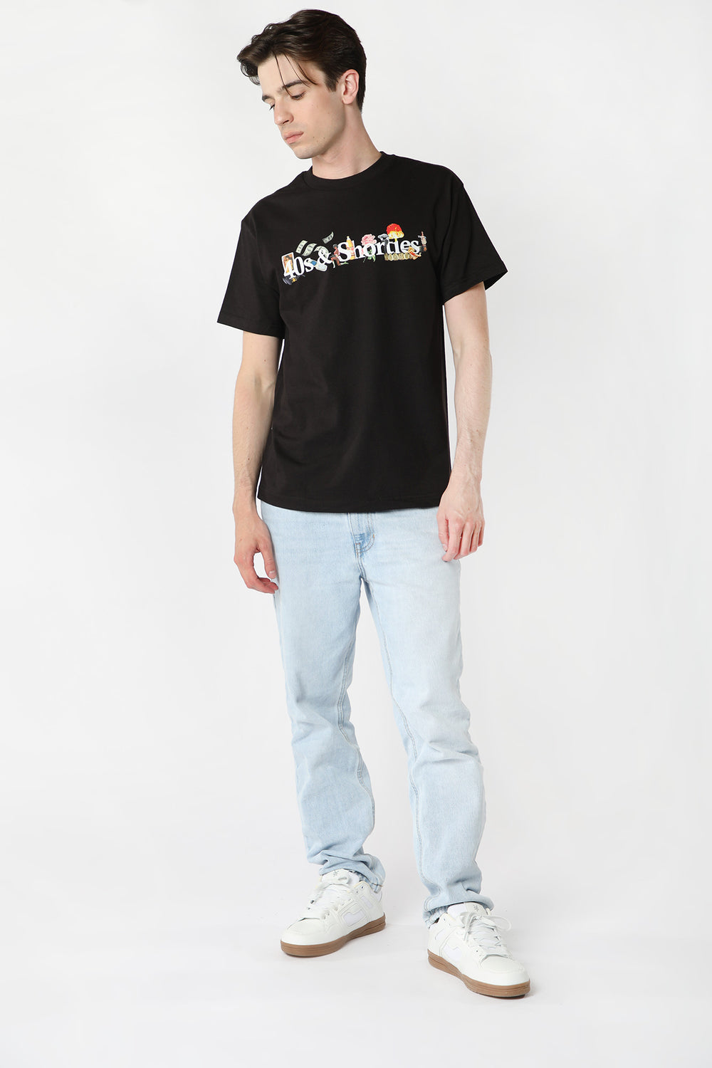 T-Shirt Luxury Text 40s & Shorties Noir