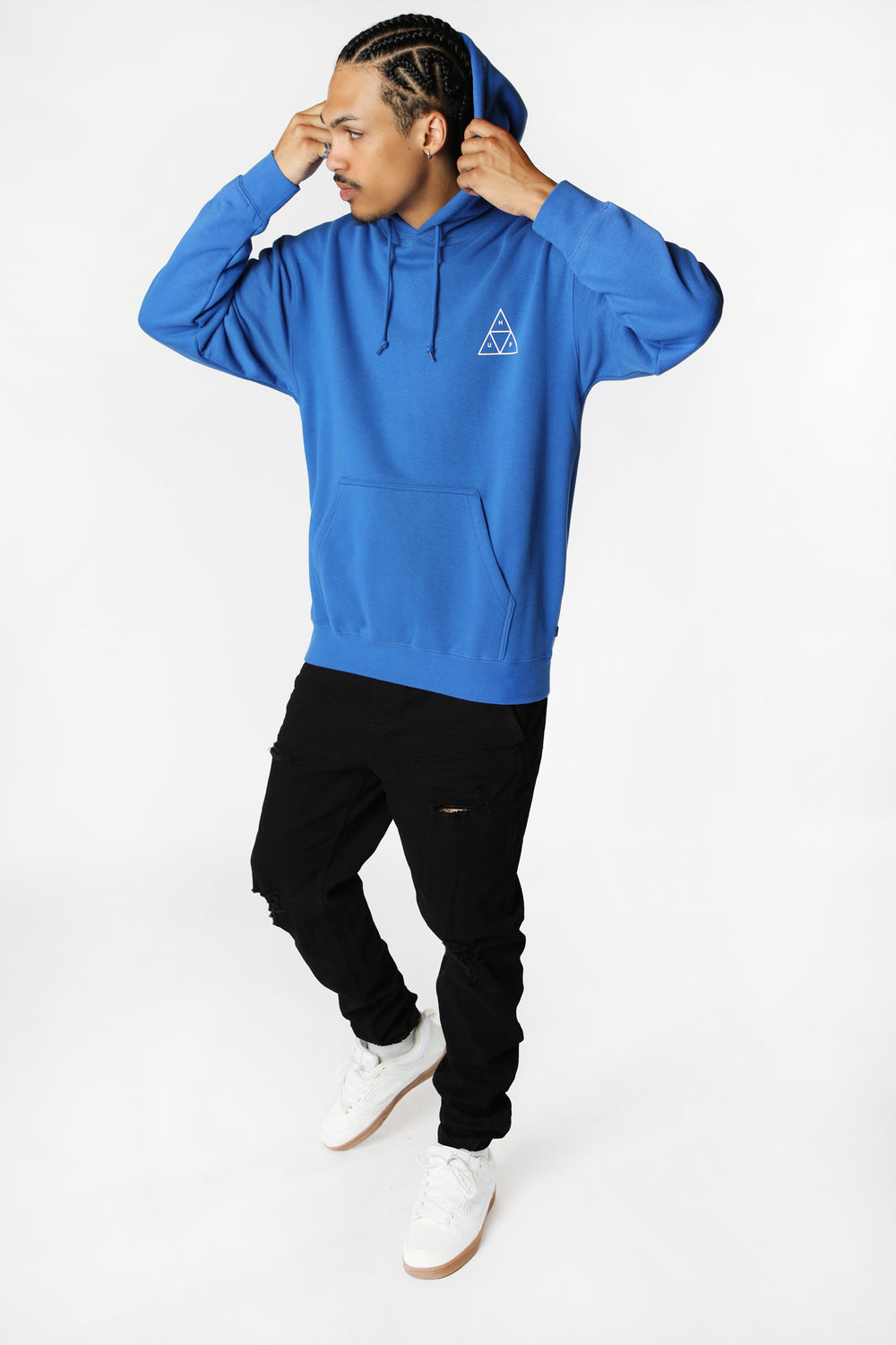 Haut à Capuchon Set Triple Triangle HUF Bleu