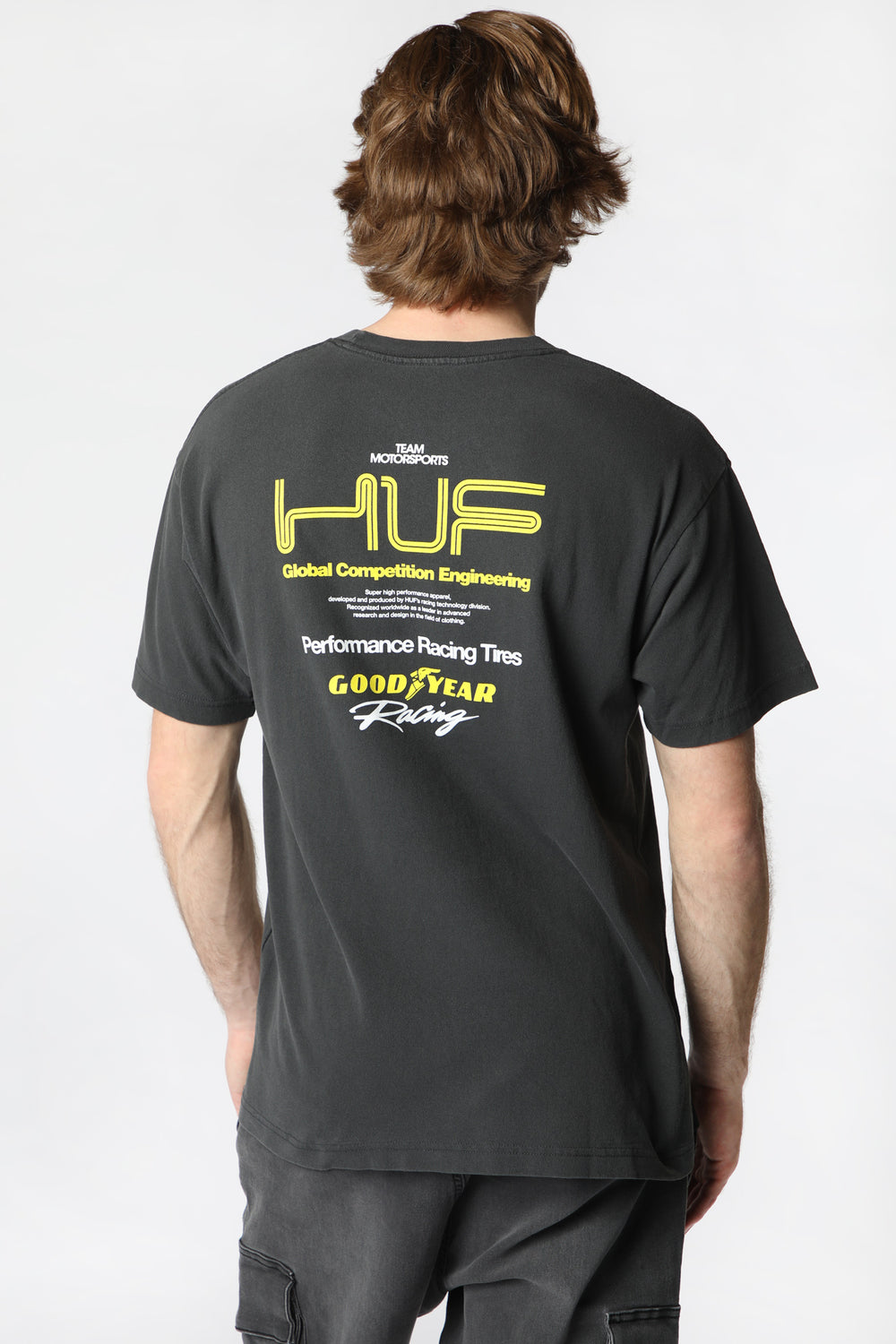 HUF x Goodyear F1 Washed T-Shirt Black