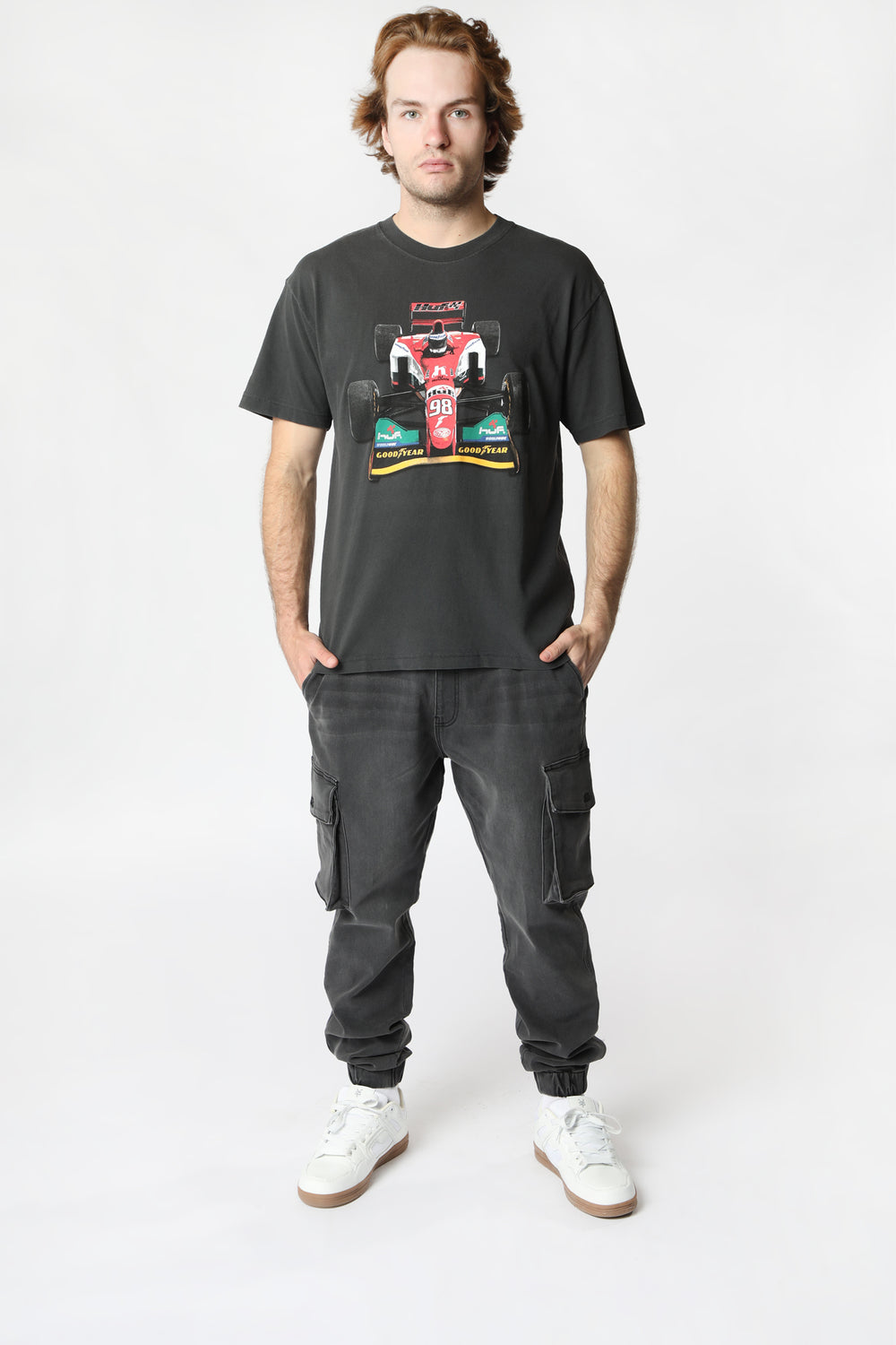 HUF x Goodyear F1 Washed T-Shirt Black