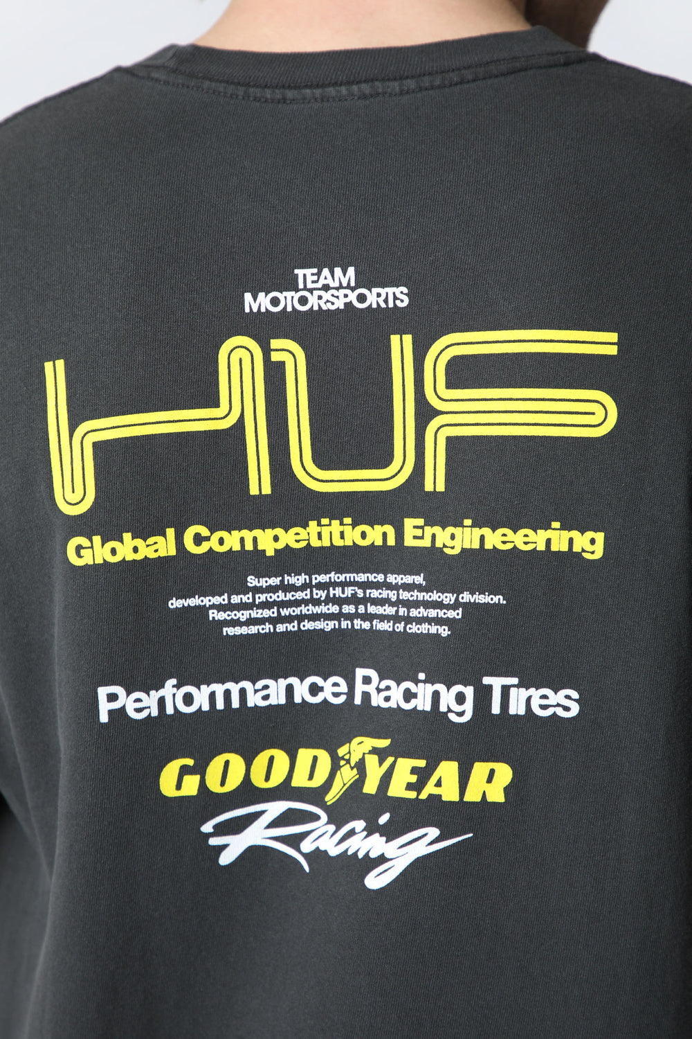 T-Shirt Imprimé Huf x Goodyear F1 Noir