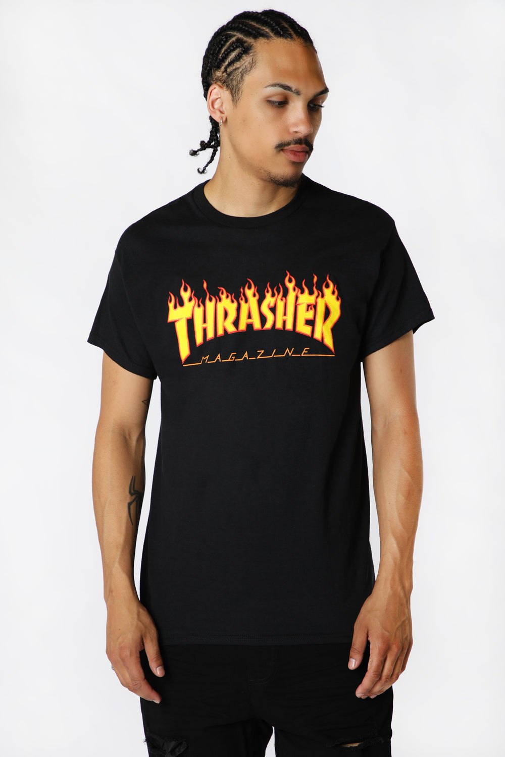 Thrasher Flame Black T-Shirt Black