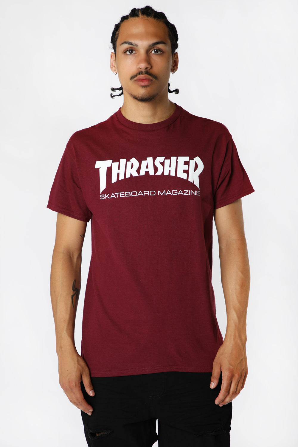 Thrasher Skate Mag Burgundy T-Shirt Thrasher Skate Mag Burgundy T-Shirt