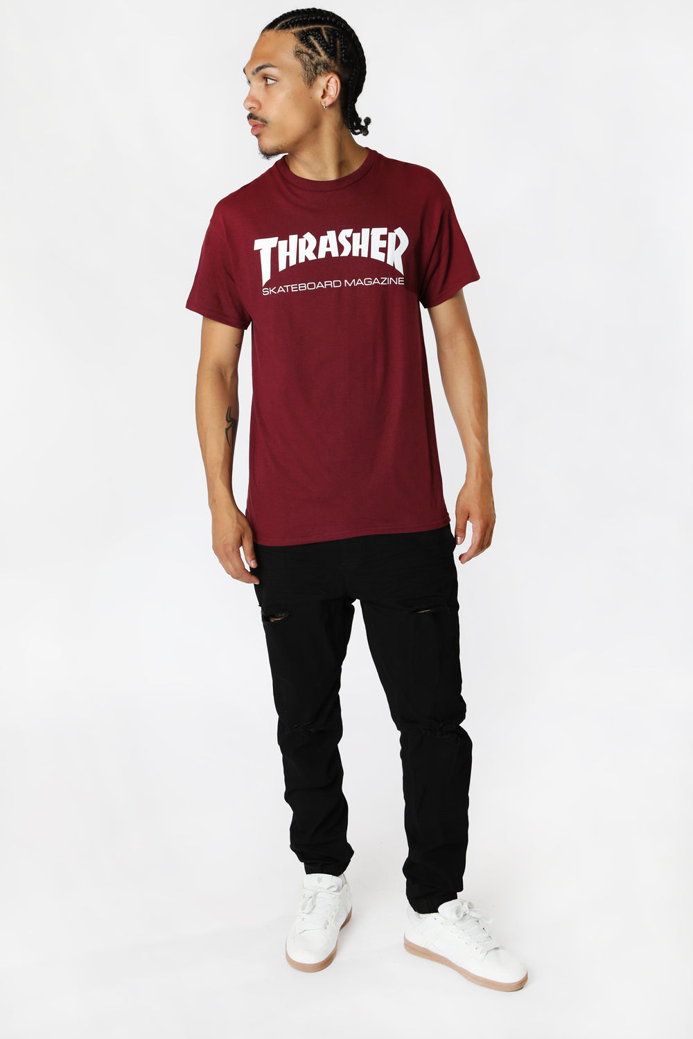 Thrasher Skate Mag Burgundy T-Shirt Thrasher Skate Mag Burgundy T-Shirt