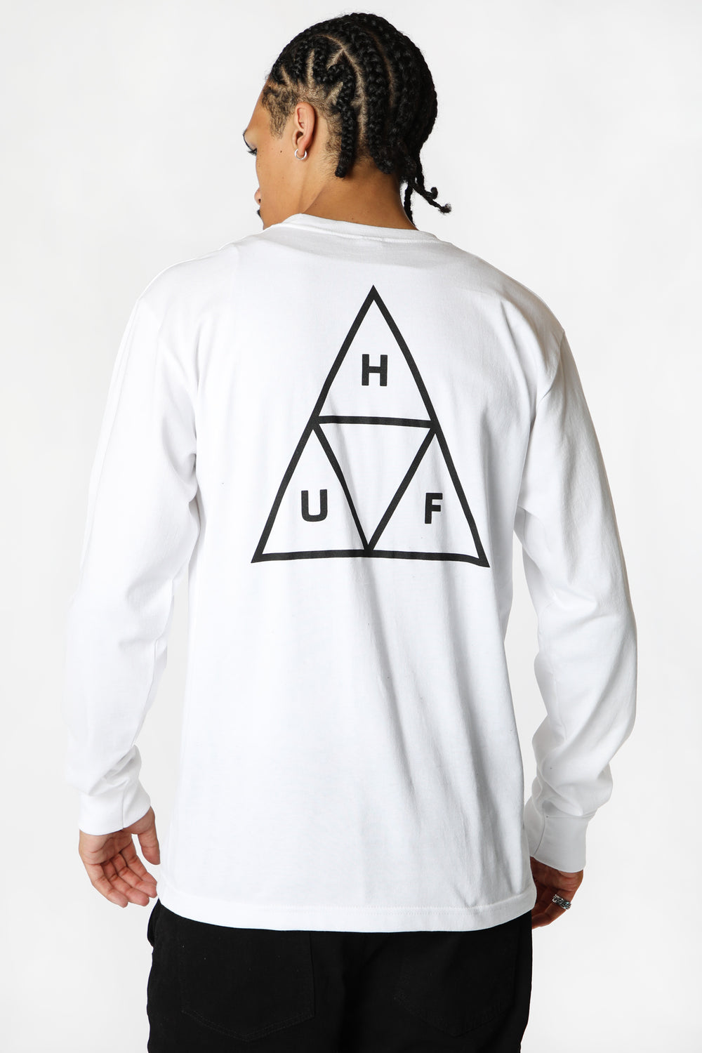 HUF Set Triple Triangle Long Sleeve Shirt White