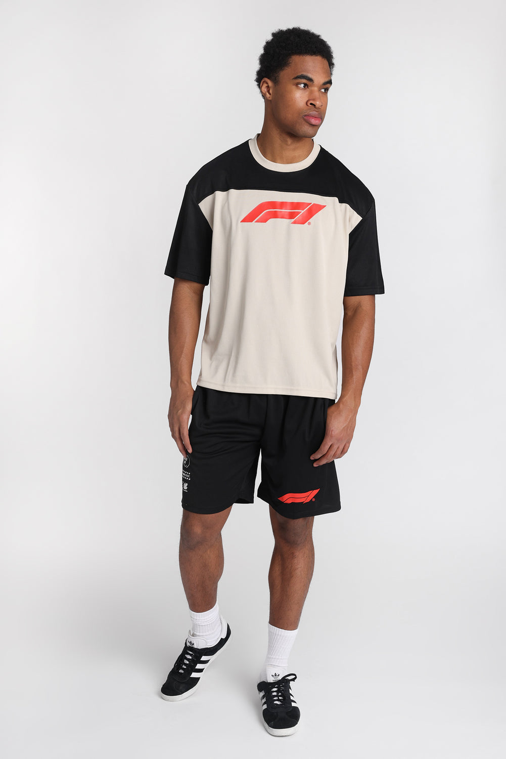 Short en maille imprimé F1 Short en maille imprimé F1