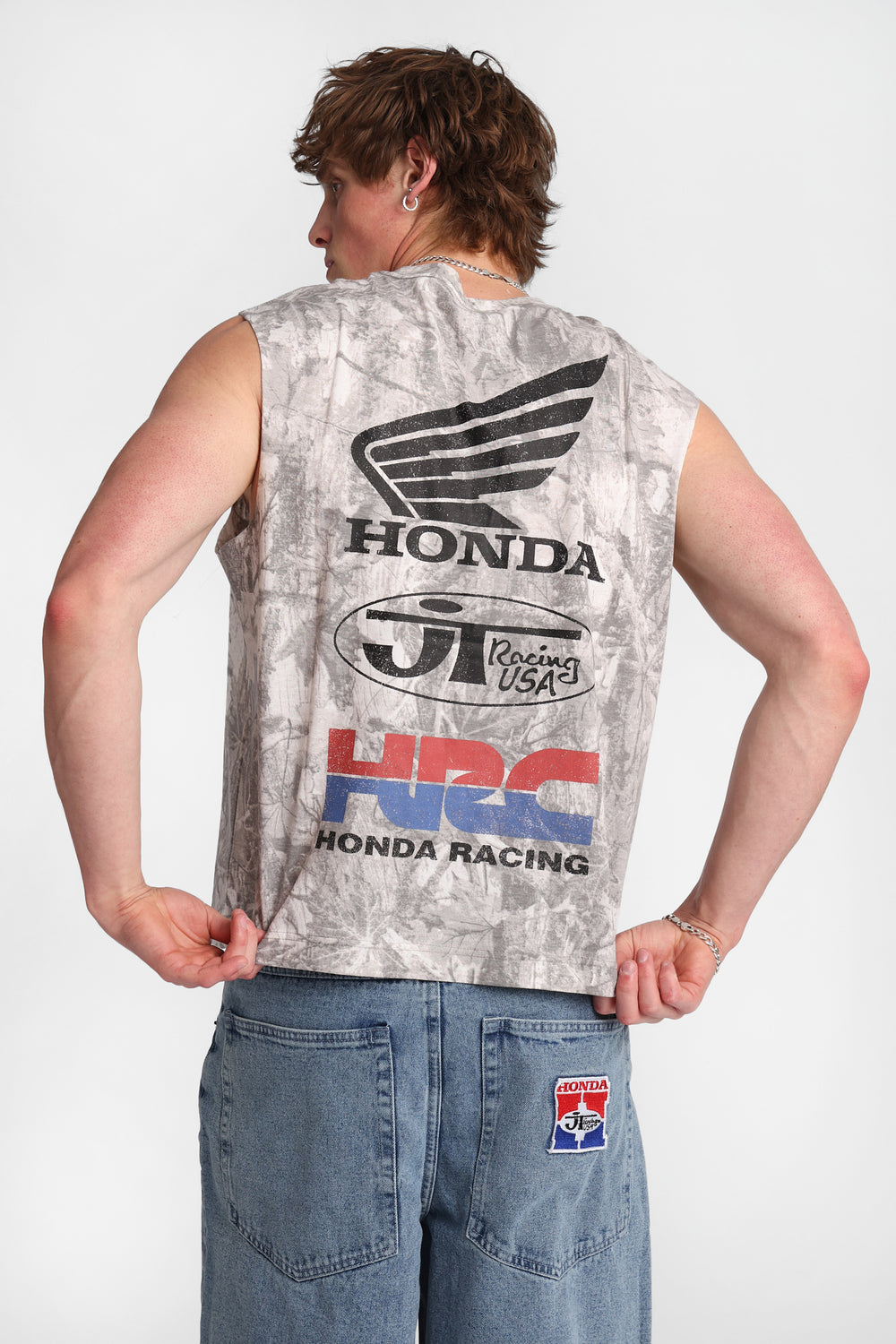 Honda Racing Graphic Oversized Tank Top Honda Racing Graphic Oversized Tank Top
