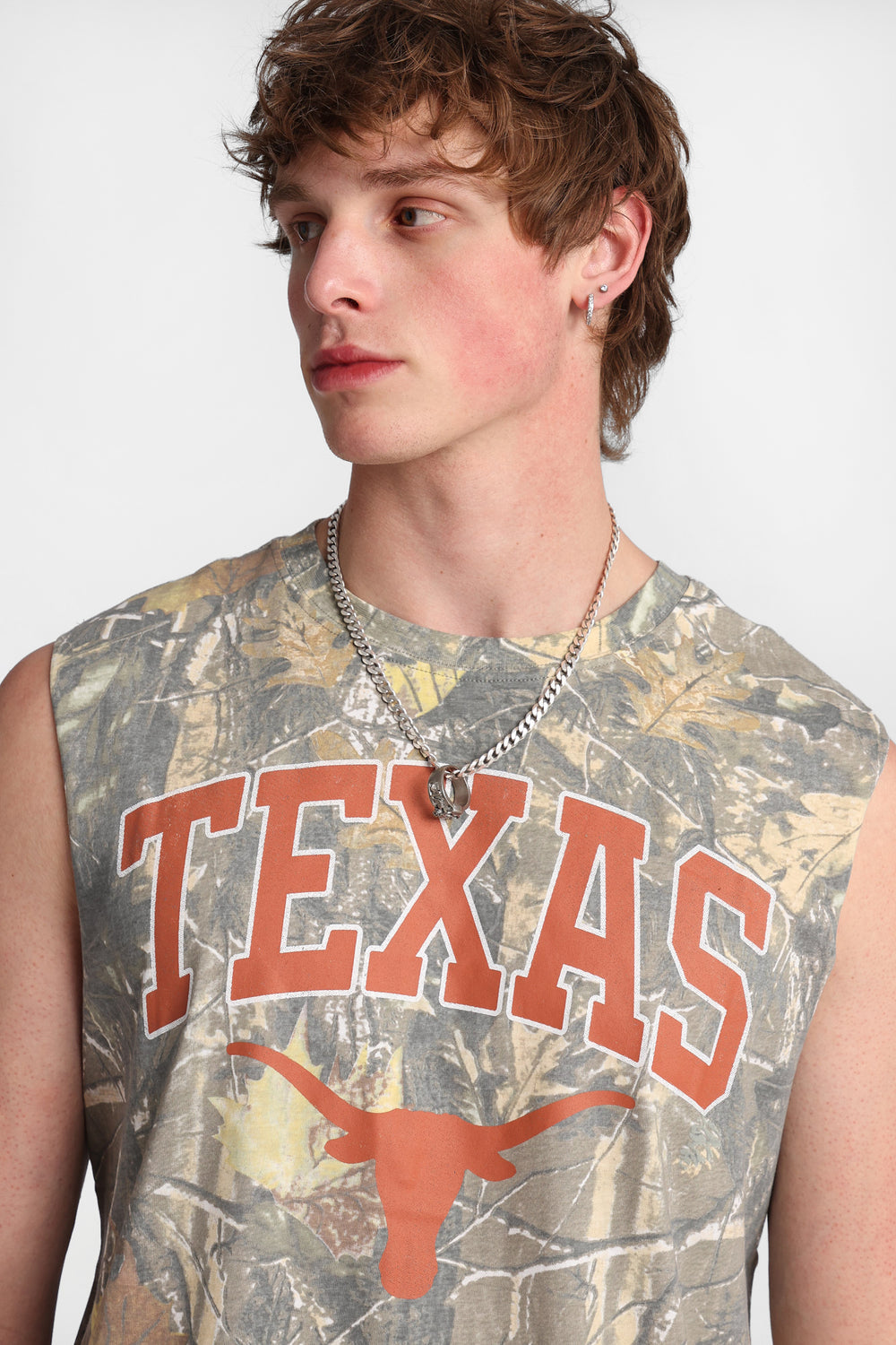 Débardeur surdimensionné imprimé Texas Longhorns Débardeur surdimensionné imprimé Texas Longhorns