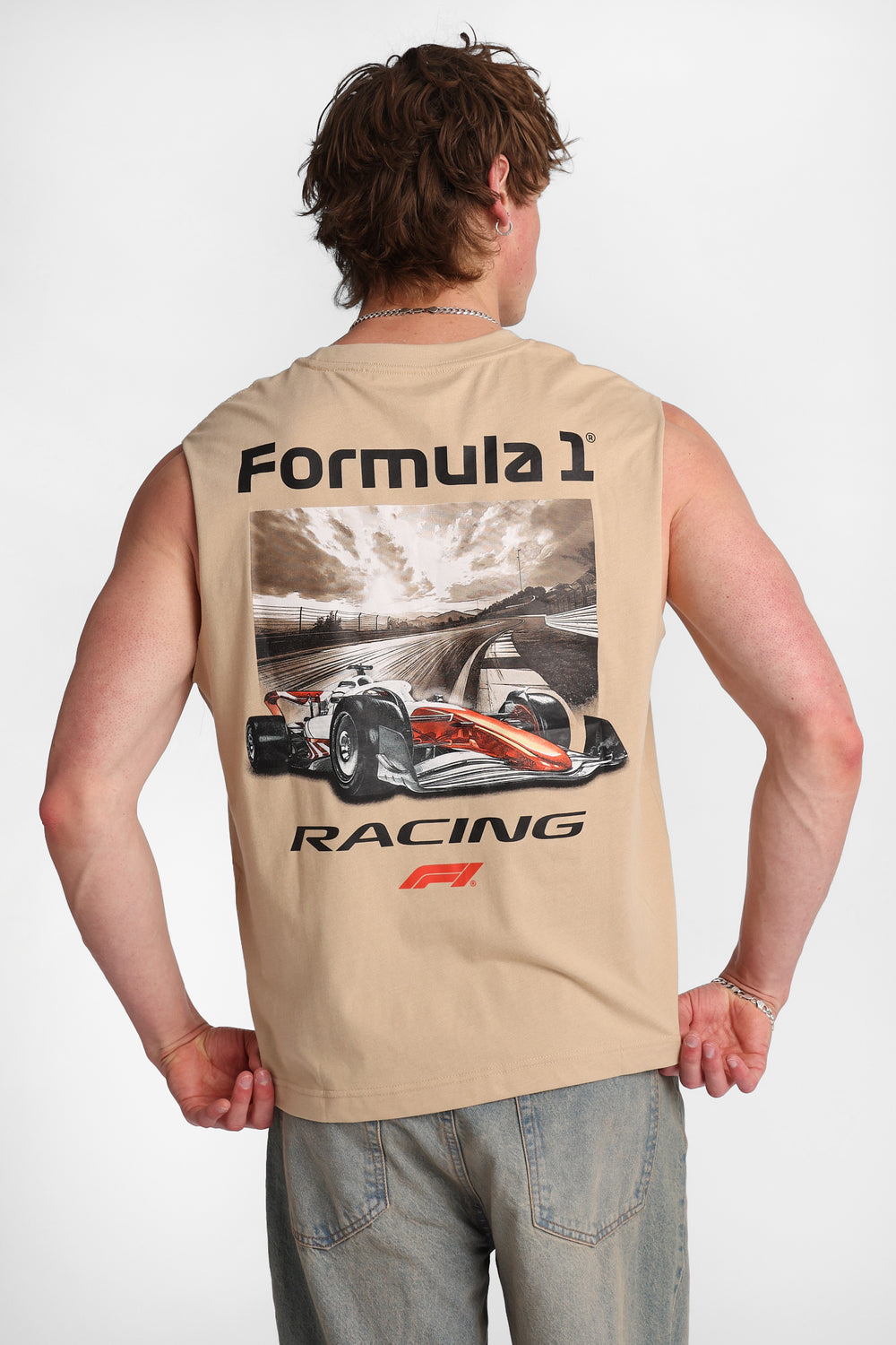 F1 Racing Graphic Oversized Tank Top F1 Racing Graphic Oversized Tank Top