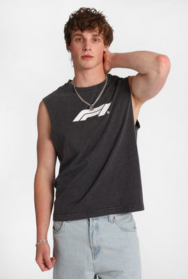 F1 Grand Prix Graphic Oversized Tank Top