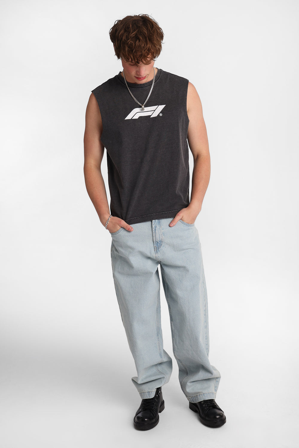 F1 Grand Prix Graphic Oversized Tank Top F1 Grand Prix Graphic Oversized Tank Top