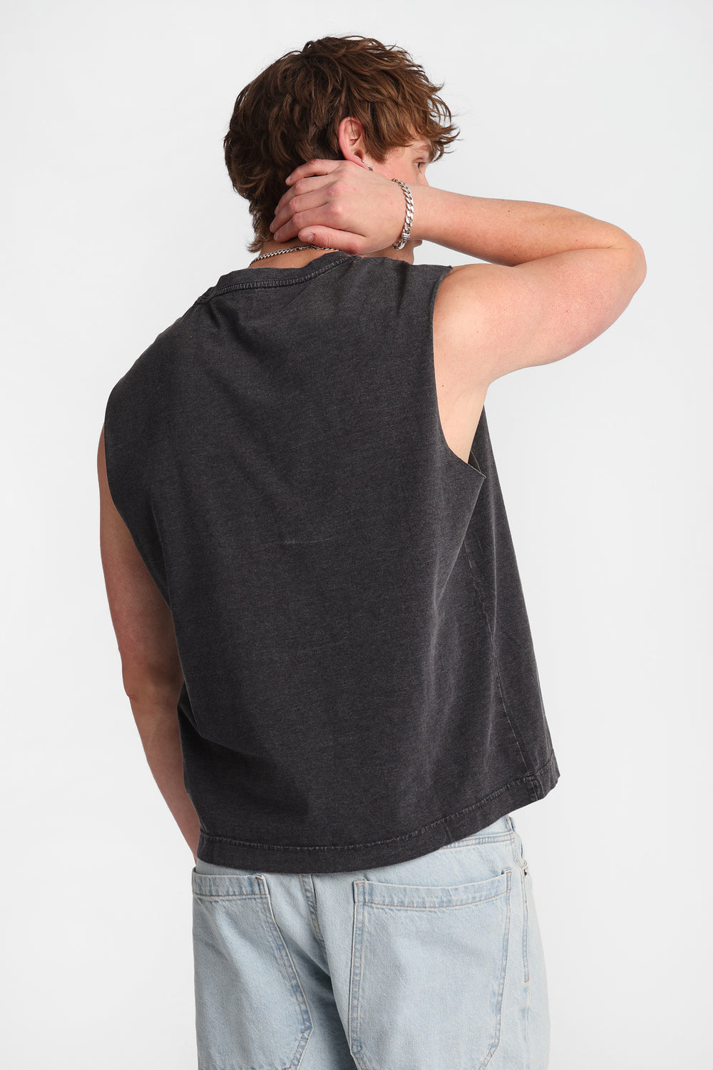 AC/DC Back In Black Graphic Oversized Tank Top AC/DC Back In Black Graphic Oversized Tank Top