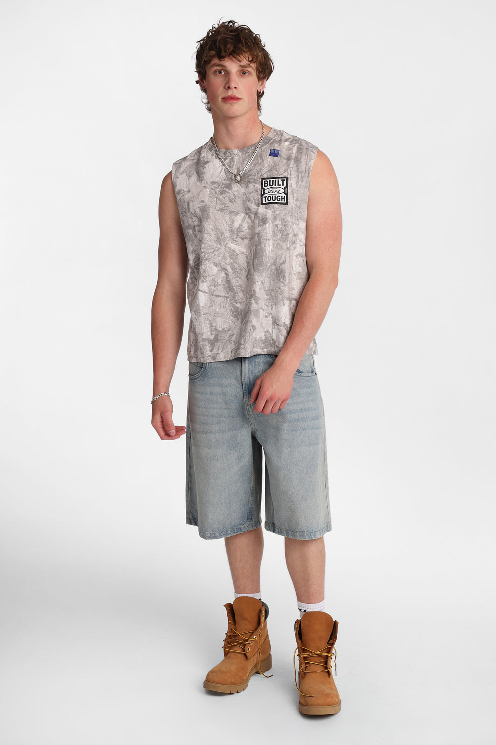 Ford Built Tough Graphic Oversized Tank Top Ford Built Tough Graphic Oversized Tank Top